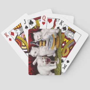 Drie Jolly Kittens op het Feest Pokerkaarten