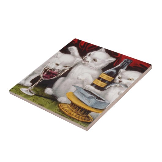 Drie Jolly Kittens op het Feest Tegeltje (Zijkant)