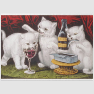 Drie Jolly Kittens op het Feest Tissuepapier