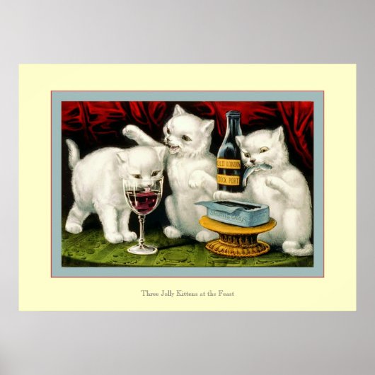 Drie Jolly Kittens Poster (Voorkant)