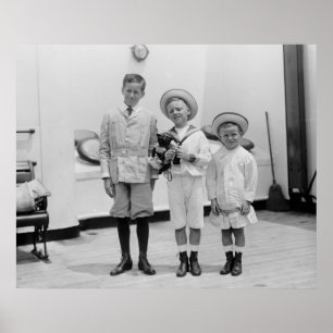 Drie Jonge Boys uit de jaren 20 Poster