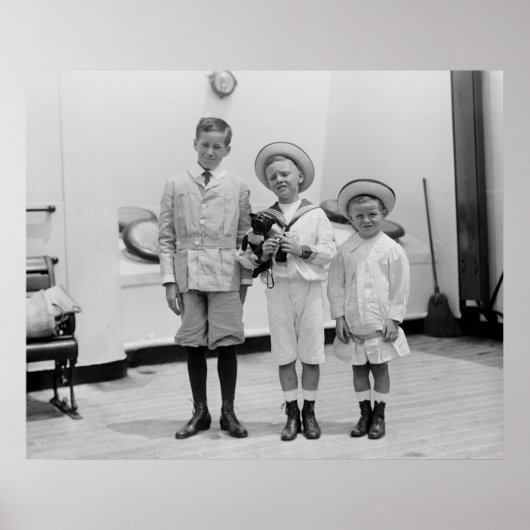 Drie Jonge Boys uit de jaren 20 Poster (Voorkant)