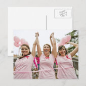 Drie jonge vrouwen die in roze zijn gekleed, renne briefkaart (Voorkant / Achterkant)
