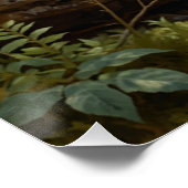 Drie jonge wasberen in een bos perfect poster (Hoek)