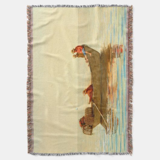 Drie jongens een verhaal met Lobster Pots Winslow  Deken (Voorkant Verticaal)