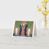 Drie Juiste Dames Kaart (Gele Bloem)