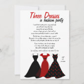 Drie jurken kaart (Voorkant)