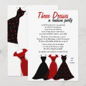 Drie jurken kaart (Voorkant / Achterkant)