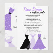 Drie jurken kaart (Voorkant / Achterkant)