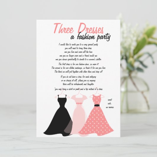 Drie jurken kaart (Staand voorkant)