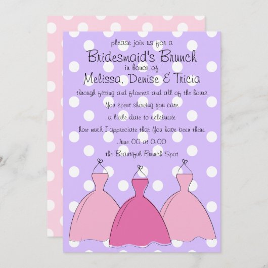 Drie jurken kaart (Voorkant / Achterkant)