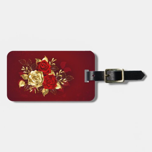 Drie juweelrozen bagagelabel (Voorkant horizontaal)