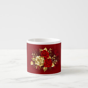 Drie juweelrozen espresso kop