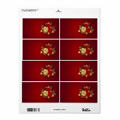 Drie juweelrozen etiket (Full Sheet)