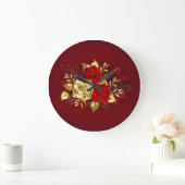 Drie juweelrozen grote klok (Huis)