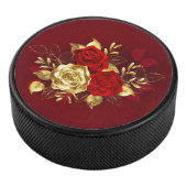 Drie juweelrozen hockey puck (3/4)