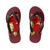 Drie juweelrozen kinder teenslippers (Voetbed)