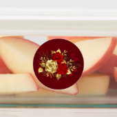 Drie juweelrozen labels (Aangebracht)