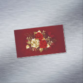 Drie juweelrozen magnetisch visitekaartje (Voorbeeld)