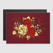 Drie juweelrozen magnetische uitnodiging (Voorkant / Achterkant)