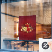 Drie juweelrozen raamsticker (Cafe Raam)