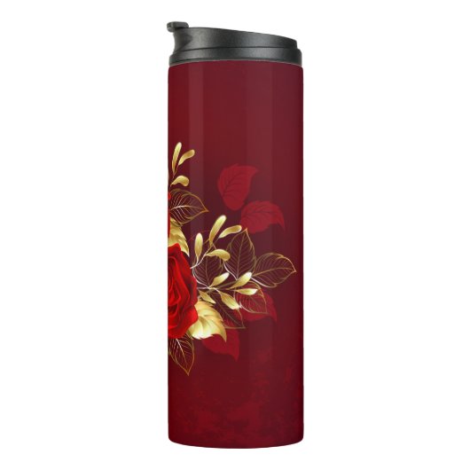 Drie juweelrozen thermosbeker (Geroteerd rechts)