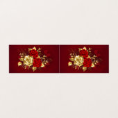 Drie juweelrozen visitekaartje (Buitenkant ongevouwen)