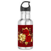 Drie juweelrozen waterfles  (Voorkant)