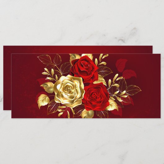 Drie juwelen Rozen Aankondiging (Voorkant / Achterkant)