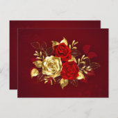 Drie juwelen Rozen Advieskaart (Voorkant / Achterkant)