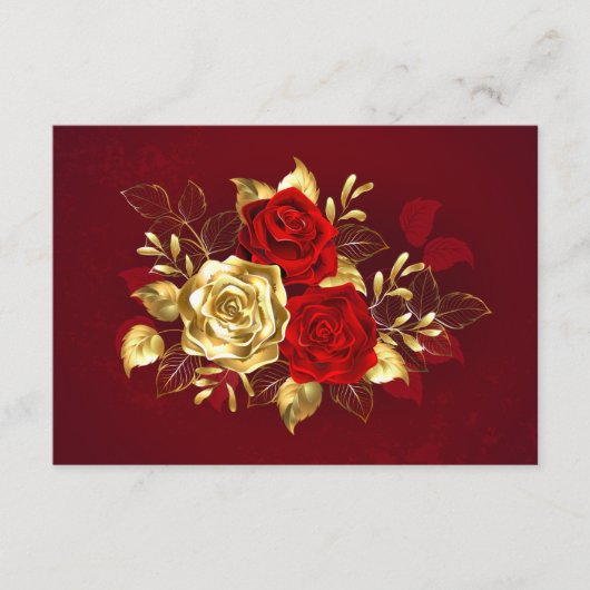 Drie juwelen Rozen Advieskaart (Voorkant)