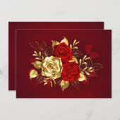 Drie juwelen Rozen Advieskaart (Voorkant / Achterkant)