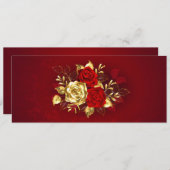 Drie juwelen Rozen Advieskaart (Voorkant / Achterkant)