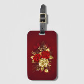 Drie juwelen Rozen Bagagelabel (Voorkant (verticaal))