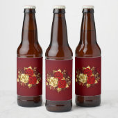 Drie juwelen Rozen Bier Etiket (Flessen)