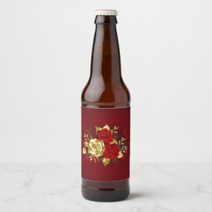 Drie juwelen Rozen Bier Etiket