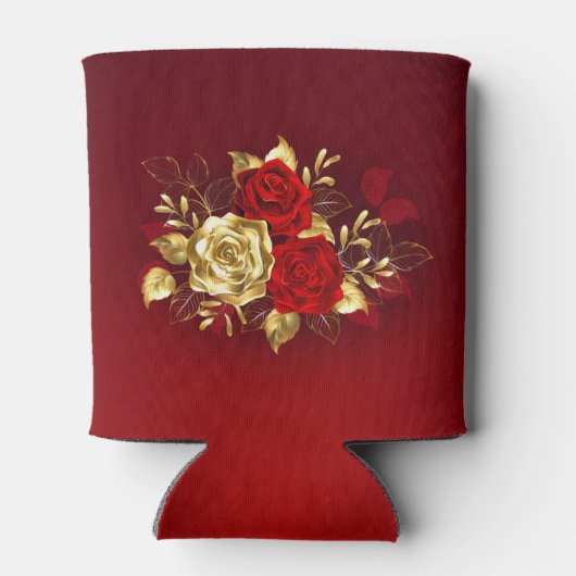 Drie juwelen Rozen Blikjeskoeler (Achterkant)