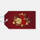 Drie juwelen Rozen Cadeaulabel (Achterkant Horizontaal)