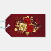 Drie juwelen Rozen Cadeaulabel (Achterkant Horizontaal)