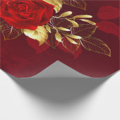 Drie juwelen Rozen Cadeaupapier (Hoek)