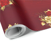 Drie juwelen Rozen Cadeaupapier (Rol Hoek)