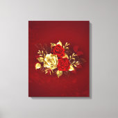 Drie juwelen Rozen Canvas Afdruk (Voorkant)