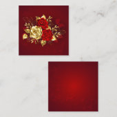 Drie juwelen Rozen Contactkaartje (Voorkant / Achterkant)