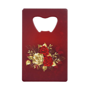 Drie juwelen Rozen Creditkaart Flessenopener