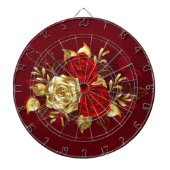Drie juwelen Rozen Dartbord (Voorkant)