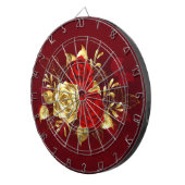 Drie juwelen Rozen Dartbord (Voorkant Rechts)