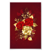 Drie juwelen Rozen Foto Afdruk (Voorkant)