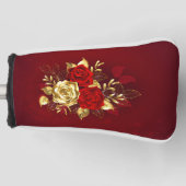 Drie juwelen Rozen Golfheadcover (Voorkant)