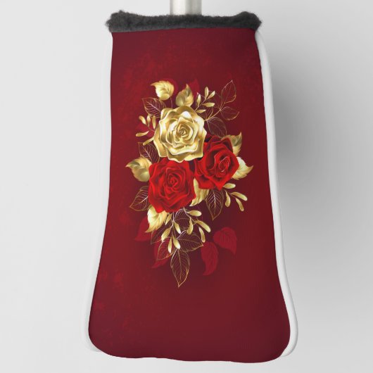 Drie juwelen Rozen Golfheadcover (Draai 90)