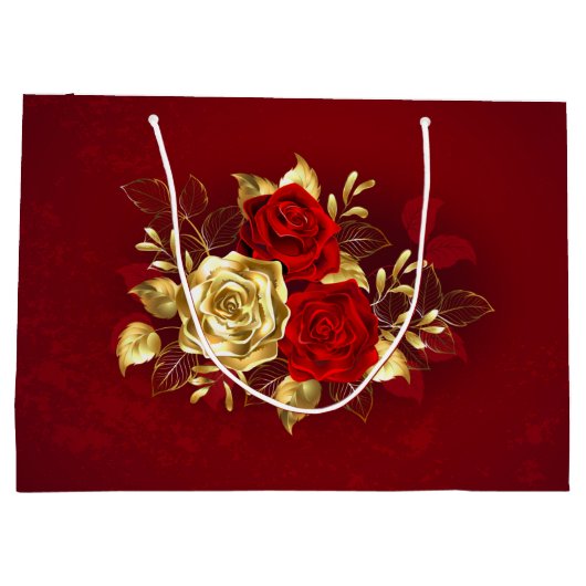 Drie juwelen Rozen Groot Cadeauzakje (Achterkant)